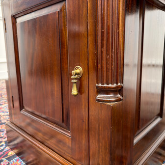 Klassiek-Engels-Oud-Antiek-Vintage-Chesterfield-Bureau-Desk-Groen-Leder