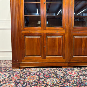 Klassiek-Engels-Antiek-Oud-Vintage-Chesterfield-Boekenkast-Bibliotheekkast-Kast