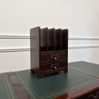 Klassiek-Engels-Antiek-Oud-Vintage-Chesterfield-Bureau-Organizer