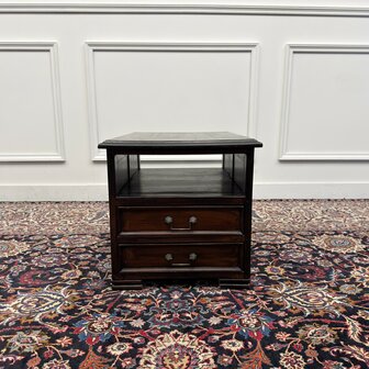 Klassiek-Engels-Antiek-Oud-Vintage-Chesterfield-Kantoorkast-Sidetable-Printerkast