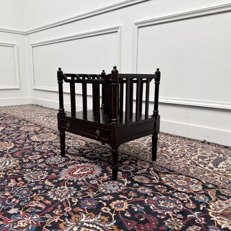 Klassiek-Engels-Antiek-Oud-Vintage-Chesterfield-Lektuurbak-Lectuurbak-Tijdschriftenrek