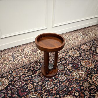 Klassiek-Engels-Antiek-Oud-Vintage-Chesterfield-Art-Deco-Sidetable-Bijzettafel-Tafel