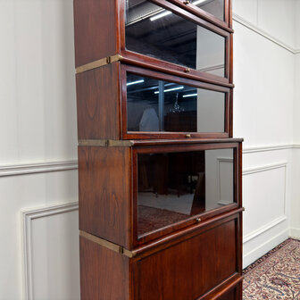 Klassiek-Engels-Antiek-Oud-Vintage-Chesterfiel-Globe-Wernicke-Stijl-Boekenkast-Kast-7