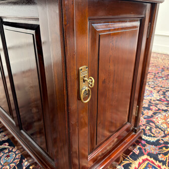 Klassiek-Engels-Antiek-Oud-Vintage-Chesterfield-Bureau-Desk-Groen-Leder-14