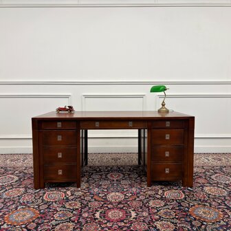 Klassiek-Engels-Antiek-Oud-Vintage-Chesterfield-Bureau-Desk-Eichholtz-Eikenhout-2