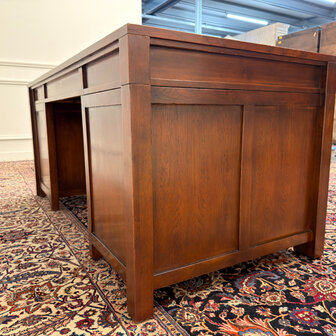 Klassiek-Engels-Antiek-Oud-Vintage-Chesterfield-Bureau-Desk-Eichholtz-Eikenhout-8