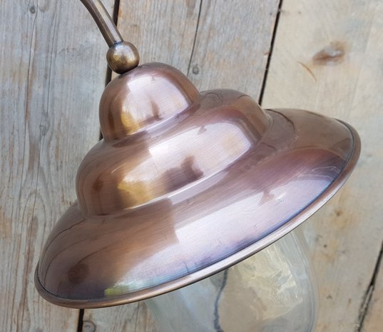 Nostalgische wandlamp koper 4