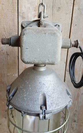 Antieke industriële bunkerlamp hanglamp 4