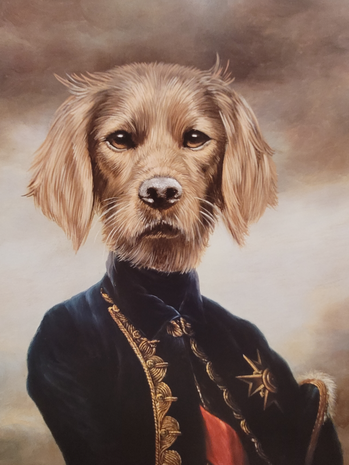 Klassieke-poster-jachthond-hond-in-klederdracht-dachshund-2