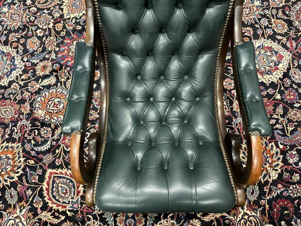 Klassiek-Engels-Chesterfield-Antiek-Fauteuil-Victoria-Stand-Chair-8