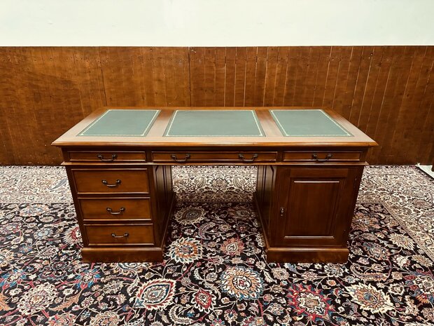 Klassiek-Antiek-Chesterfield-Engels-Bureau-Desk-Partnerdesk-4