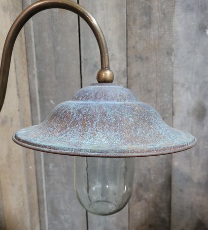 Landelijke-klassieke-koperen-stallamp-buitenlamp-met-patina-wandlamp-7