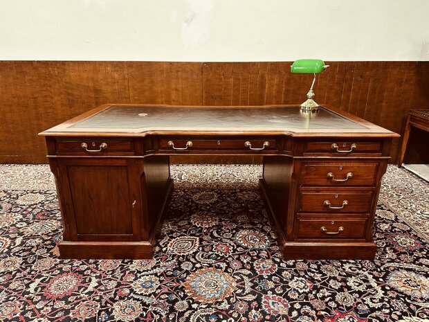 Klassiek-Engels-Antiek-Globe-Wernicke-Bureau-Partnerdesk