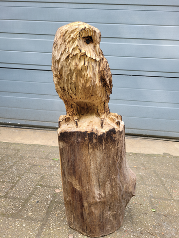 Klein-Houtsnijwerken-van-uilen-uil-houtsculptuur-tuinbeeld-kunstwerk-uil-2
