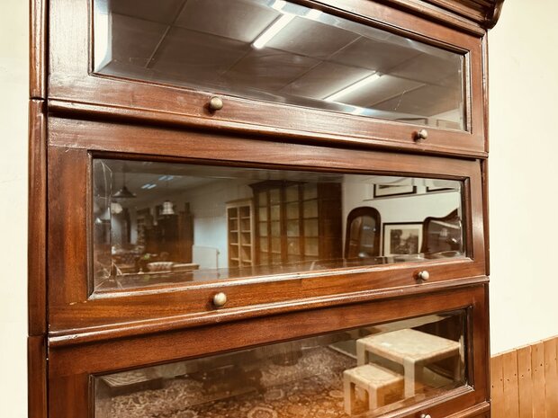 Klassiek-Engelse-Antieke-Globe-Wernicke-Boekenkast-Kast