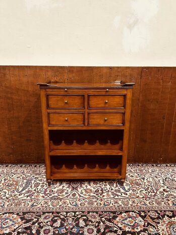 Klassiek-Engels-Antiek-Oud-Wijnrek-Wijnkast-Kast