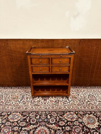 Klassiek-Engels-Antiek-Oud-Wijnrek-Wijnkast-Kast