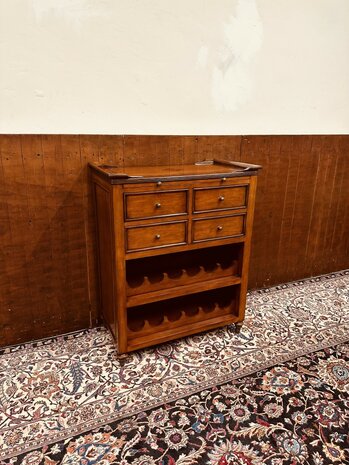 Klassiek-Engels-Antiek-Oud-Wijnrek-Wijnkast-Kast