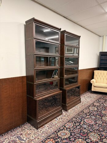 Antiek-Engels-Klassiek-Oud-Globe-Wernicke-Boekenkast-Bibliotheekkast-Vitrinekast-3