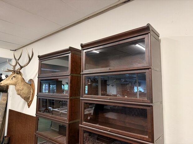 Antiek-Engels-Klassiek-Oud-Globe-Wernicke-Boekenkast-Bibliotheekkast-Vitrinekast-5