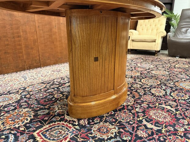 Klassiek-Engels-Antiek-Oud-Chesterfield-Globe-Wernicke-Vergadertafel-Tafel-4