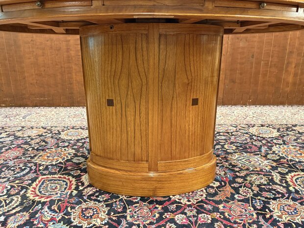 Klassiek-Engels-Antiek-Oud-Chesterfield-Globe-Wernicke-Vergadertafel-Tafel-5