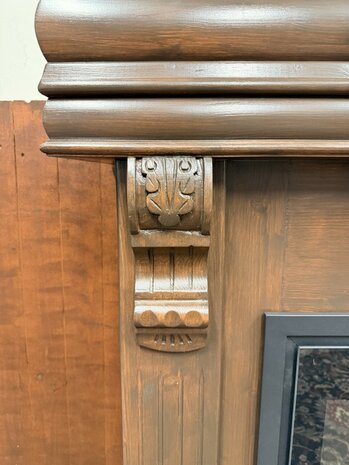 Klassiek-Engels-Antiek-Oud-Chesterfield-Sfeerhaard-Haard-Kachel