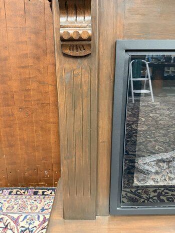 Klassiek-Engels-Antiek-Oud-Chesterfield-Sfeerhaard-Haard-Kachel