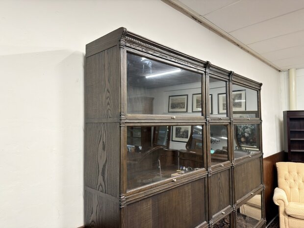 Klassiek-Engels-Antiek-Oud-Originele-Globe-Wernicke-Boekenkast-Vitrinekast-Ambassador