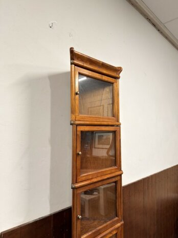 Klassiek-Engels-Antiek-Oud-Originele-Globe-Wernicke-Boekenkast-Vitrinekast