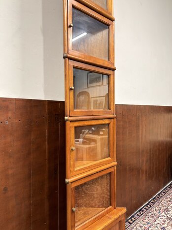 Klassiek-Engels-Antiek-Oud-Originele-Globe-Wernicke-Boekenkast-Vitrinekast