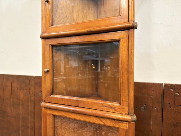 Klassiek-Engels-Antiek-Oud-Originele-Globe-Wernicke-Boekenkast-Vitrinekast