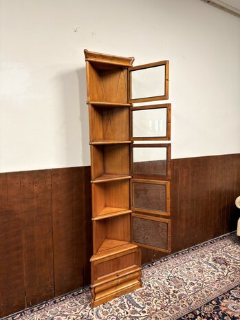 Klassiek-Engels-Antiek-Oud-Originele-Globe-Wernicke-Boekenkast-Vitrinekast