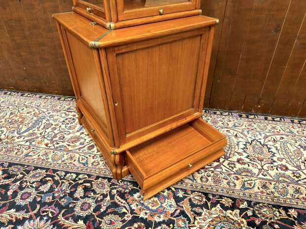 Antiek-Klassiek-Engels-Oud-Originele-Globe-Wernicke-Boekenkast-Vitrinekast-Museumkast