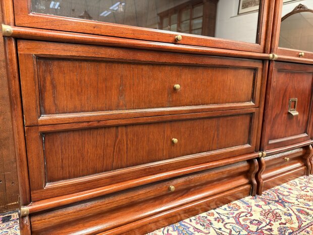 Antiek-Oud-Engels-Klassiek-Chesterfield-Origineel-Globe-Wernicke-Vitrinekast-Boekenkasten-Bibliotheekkast-Boekenkast