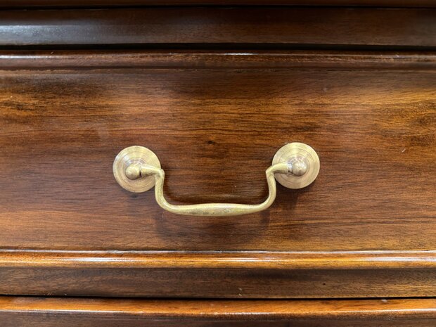 Antiek-Oud-Engels-Klassiek-Chesterfield-Bureau-Desk-Mahoniehout-met-Groen-Leder