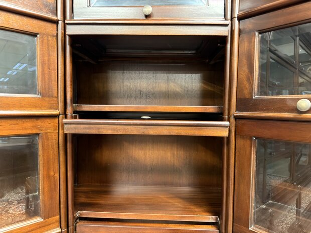 Klassiek-Engels-Antiek-Oud-Chesterfield-Globe-Wernicke-Stijl-Boekenkast-Bibliotheekkast-Hoekkast