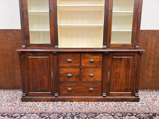 Klassiek-Engels-Antiek-Oud-Chesterfield-Apothekerskast-Boekenkast