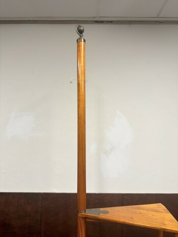 Zeer-Grote-Klassiek-Engels-Antiek-Oud-Chesterfield-Originele-Globe-Wernicke-Trap-Bibliotheektrap