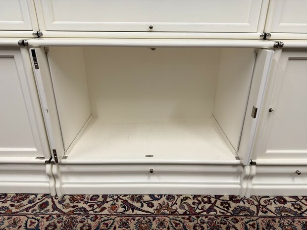 Klassiek-Engels-Antiek-Oud-Originele-Globe-Wernicke-Boekenkast-Wit