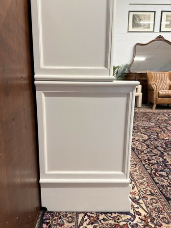 Klassiek-Engels-Antiek-Oud-Originele-Globe-Wernicke-Dressoir-Boekenkast-Wit