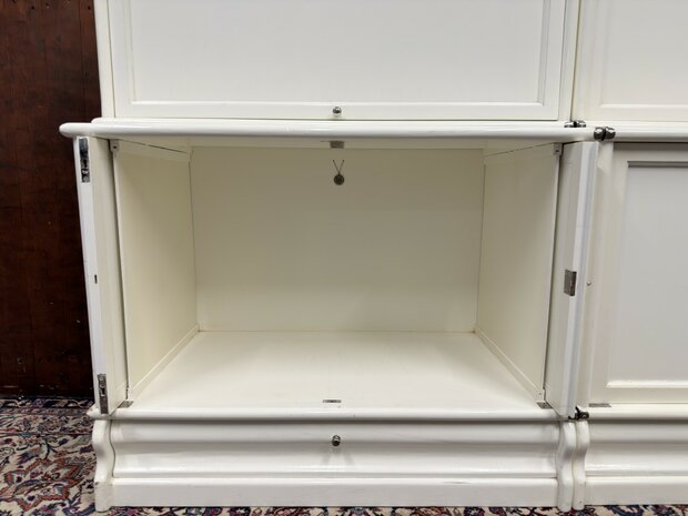 Klassiek-Engels-Antiek-Oud-Originele-Globe-Wernicke-Dressoir-Boekenkast-Wit