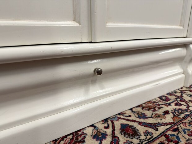 Klassiek-Engels-Antiek-Oud-Originele-Globe-Wernicke-Dressoir-Boekenkast-Wit