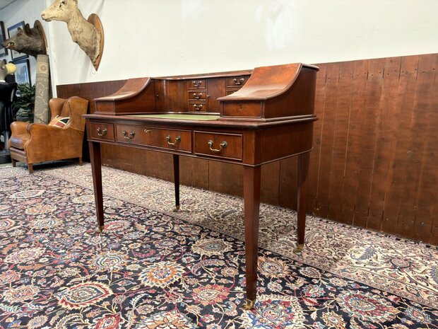 Antiek-Oud-Klassiek-Engels-Chesterfield-Secretaire-Bureau-Desk