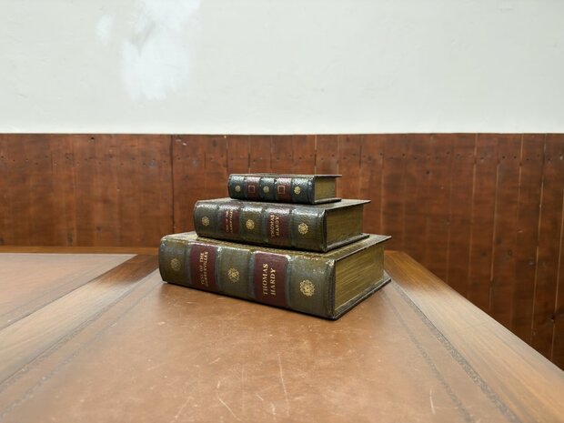 Klassiek-Engels-Antiek-Oud-Opbergboek-Lade-Boek