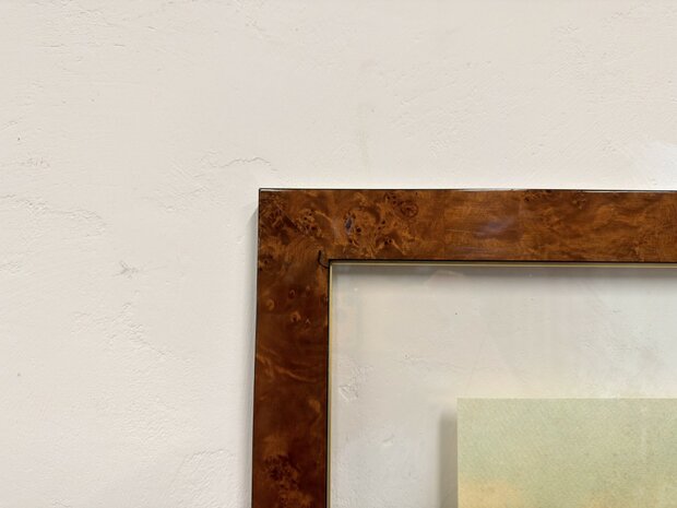 Klassiek-Oud-Antiek-Engels-Prent-The-Death-Wortelnotenhout-Lijst-1