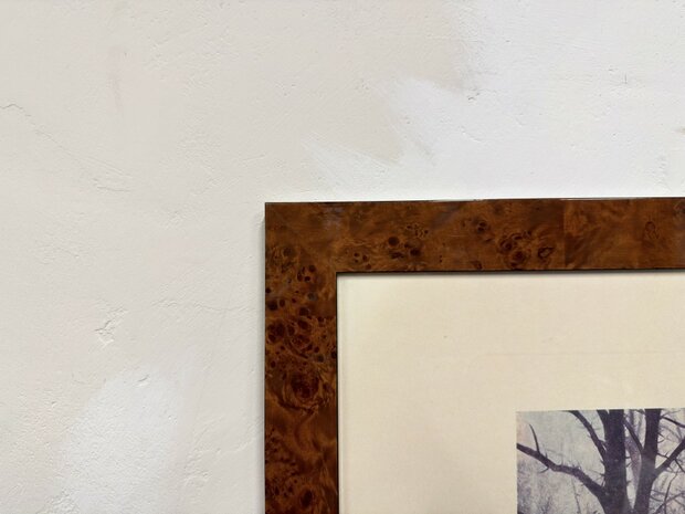 Klassiek-Oud-Antiek-Engels-Prent-Crossing-The-First-Of-November-Wortelnotenhout-Lijst-1