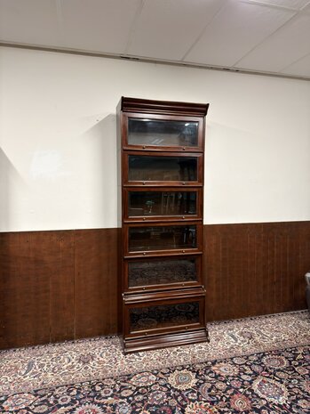 Klassiek-Engels-Antiek-Oud-Chesterfield-Globe-Wernicke-Boekenkast-Kast