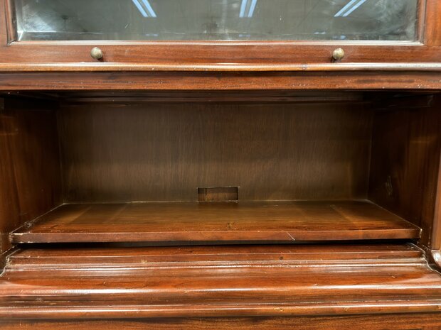 Klassiek-Engels-Antiek-Oud-Chesterfield-Globe-Wernicke-Boekenkast-Kast