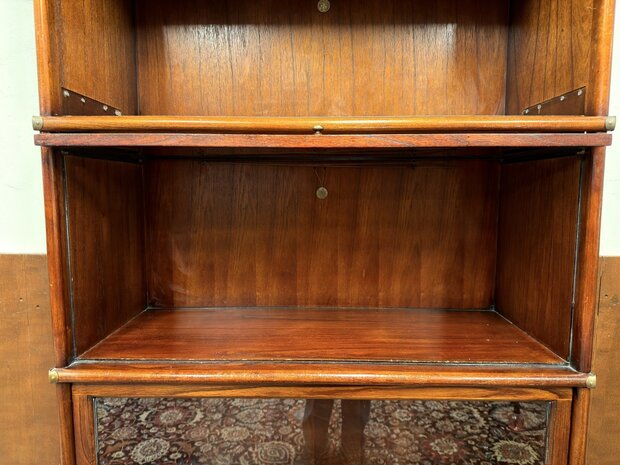 Klassiek-Engels-Antiek-Oud-Chesterfield-Originele-Globe-Wernicke-Boekenkast-Kast-Mahoniehout